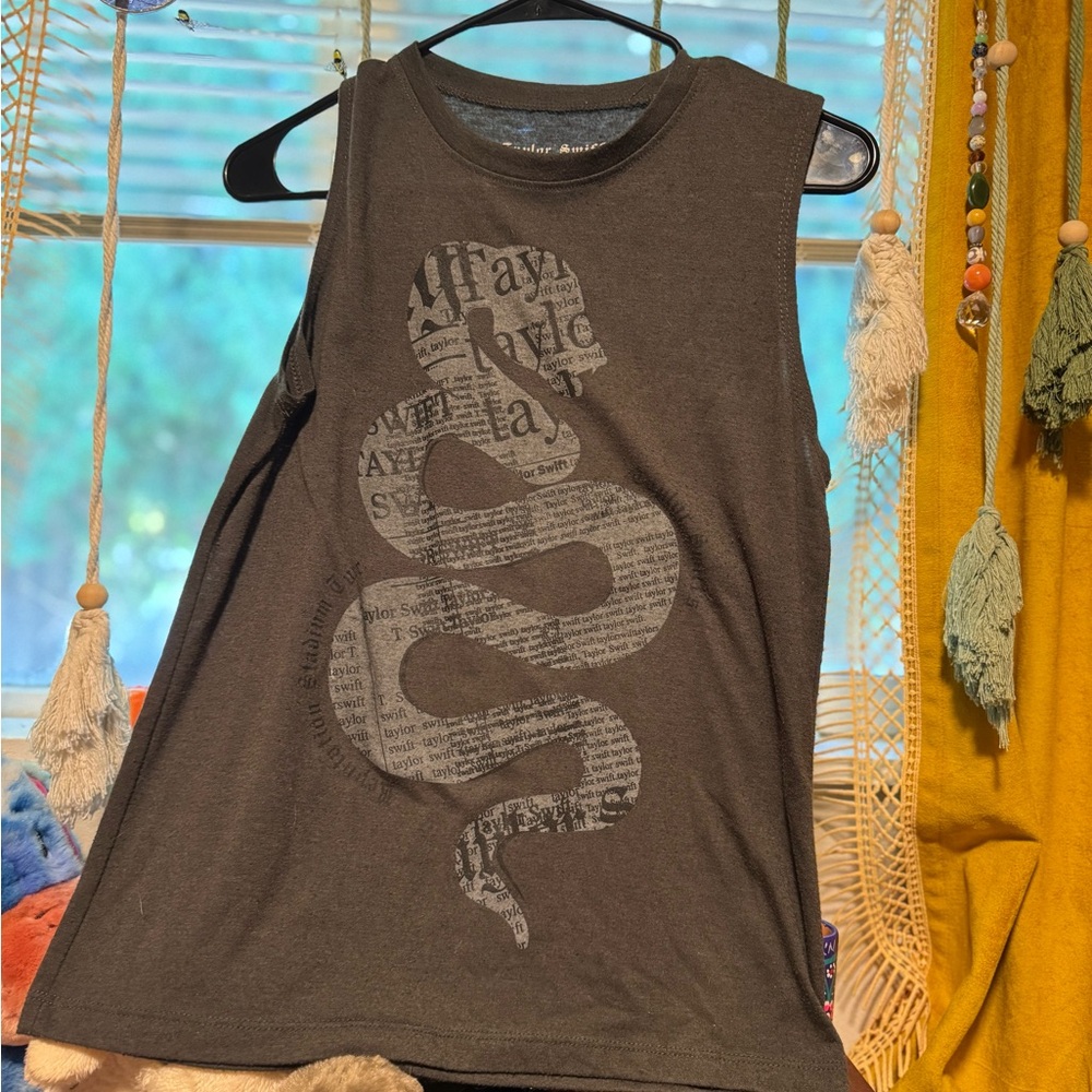Taylor Swift Charcoal Snake Print Tank